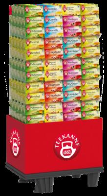 Teekanne Natur Kräuter und Früchtetee Display